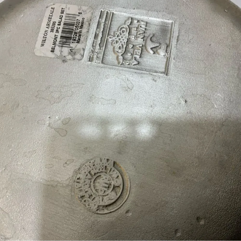 Wilton Armetale Belle Mont 12 inch Serving Bowl Design By Juan Vela Studios